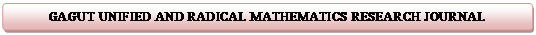 Flowchart: Alternate Process: GAGUT UNIFIED AND RADICAL MATHEMATICS RESEARCH JOURNAL